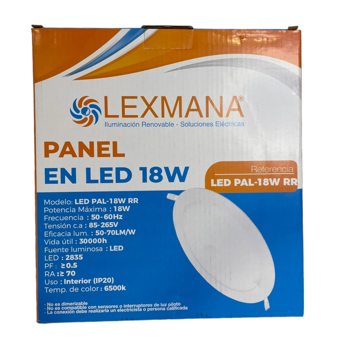 PANEL LED REDONDE DE INCRUSTAR 18W LEXMANA