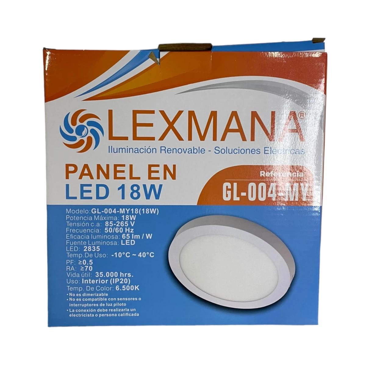 PANEL LED REDONDE DE sobreponer 18W LEXMANA