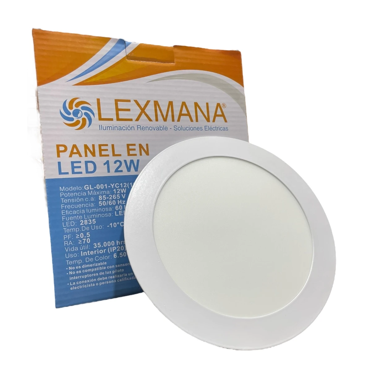 PANEL LED REDONDO INCRUSTAR 12W LEXMANA