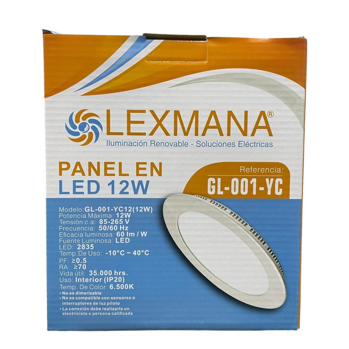 PANEL LED REDONDO INCRUSTAR 12W LEXMANA