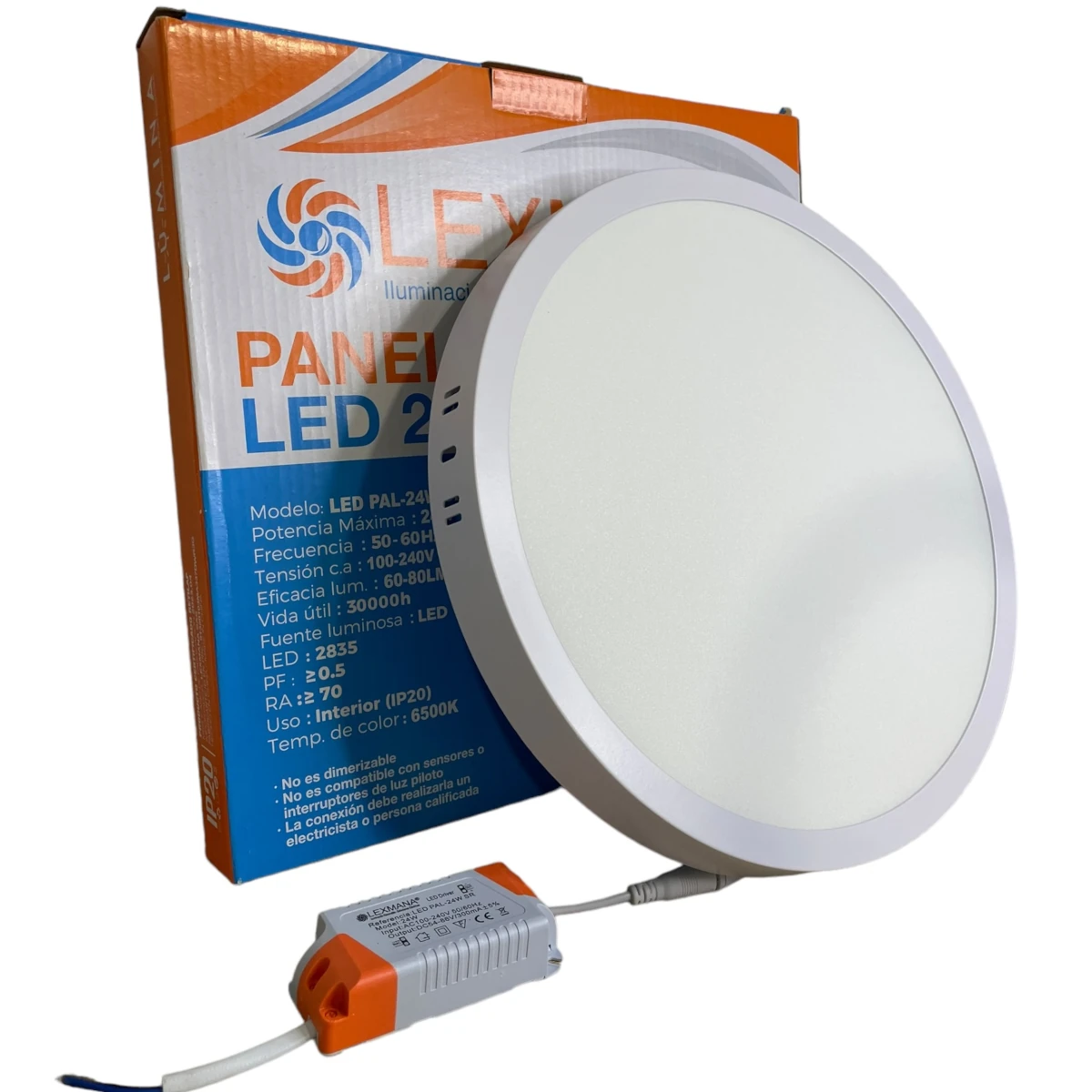 PANEL LED REONDO 24 W DE SOBREPONER LEXMANA