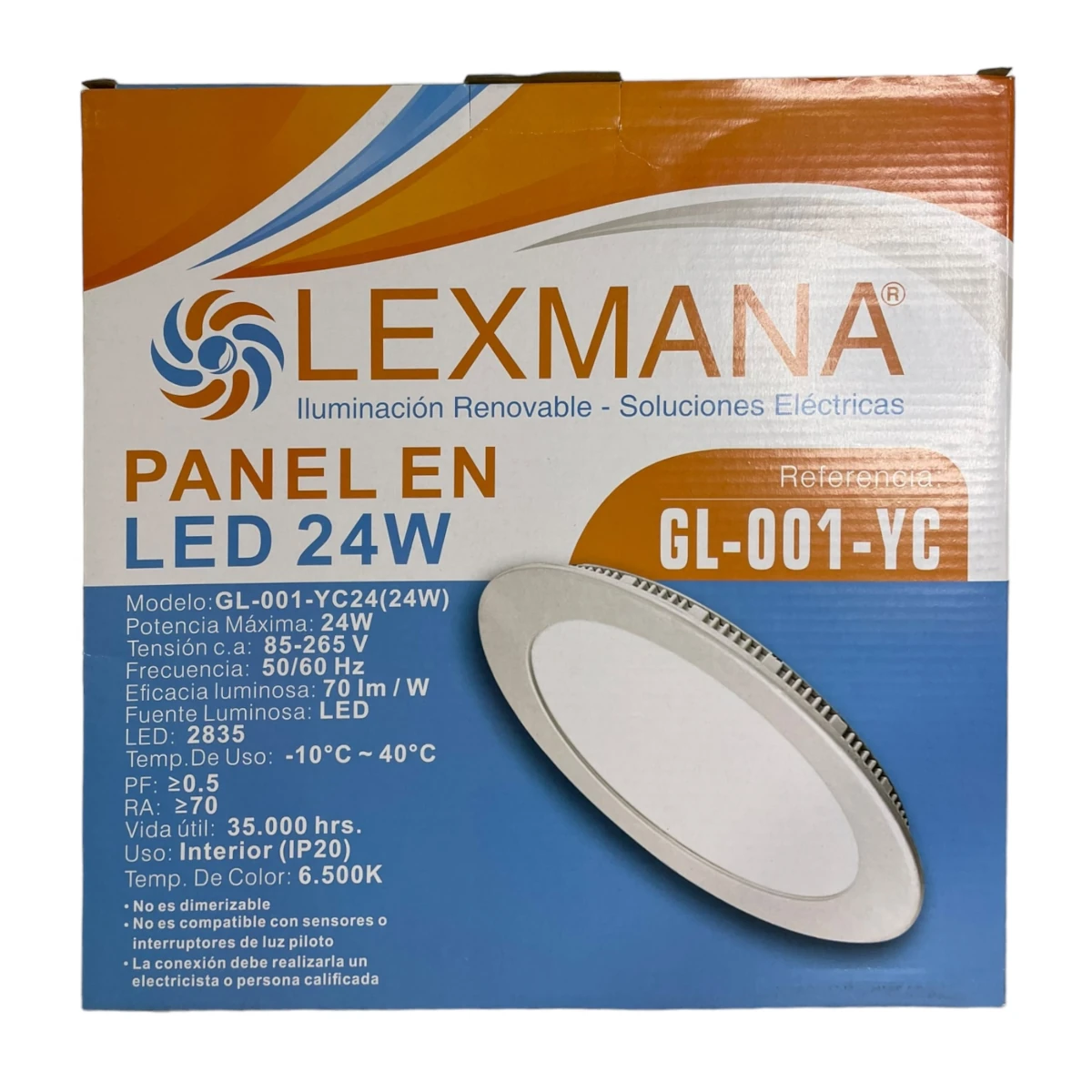 PANEL LED REONDO 24 W DE inscrustar LEXMANA