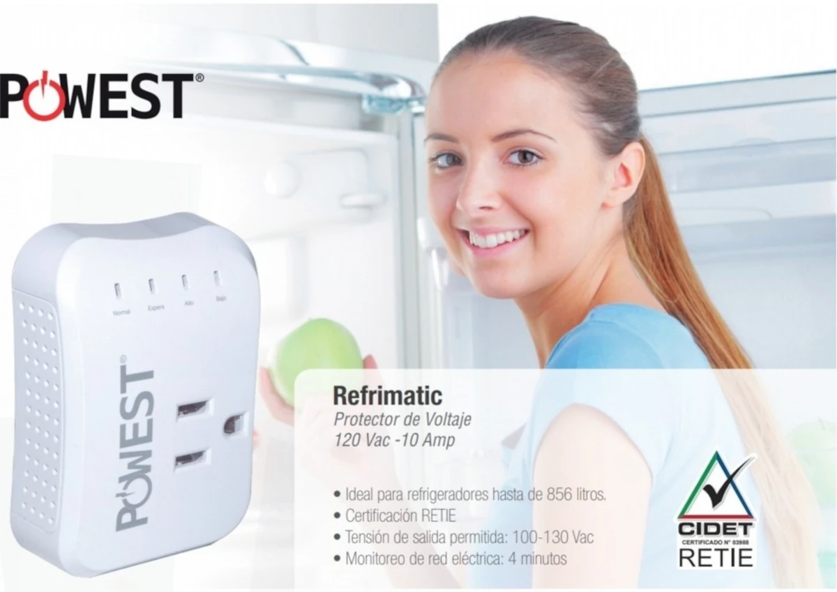 Protector De Voltaje 120v 10a Refrimatic Nevera