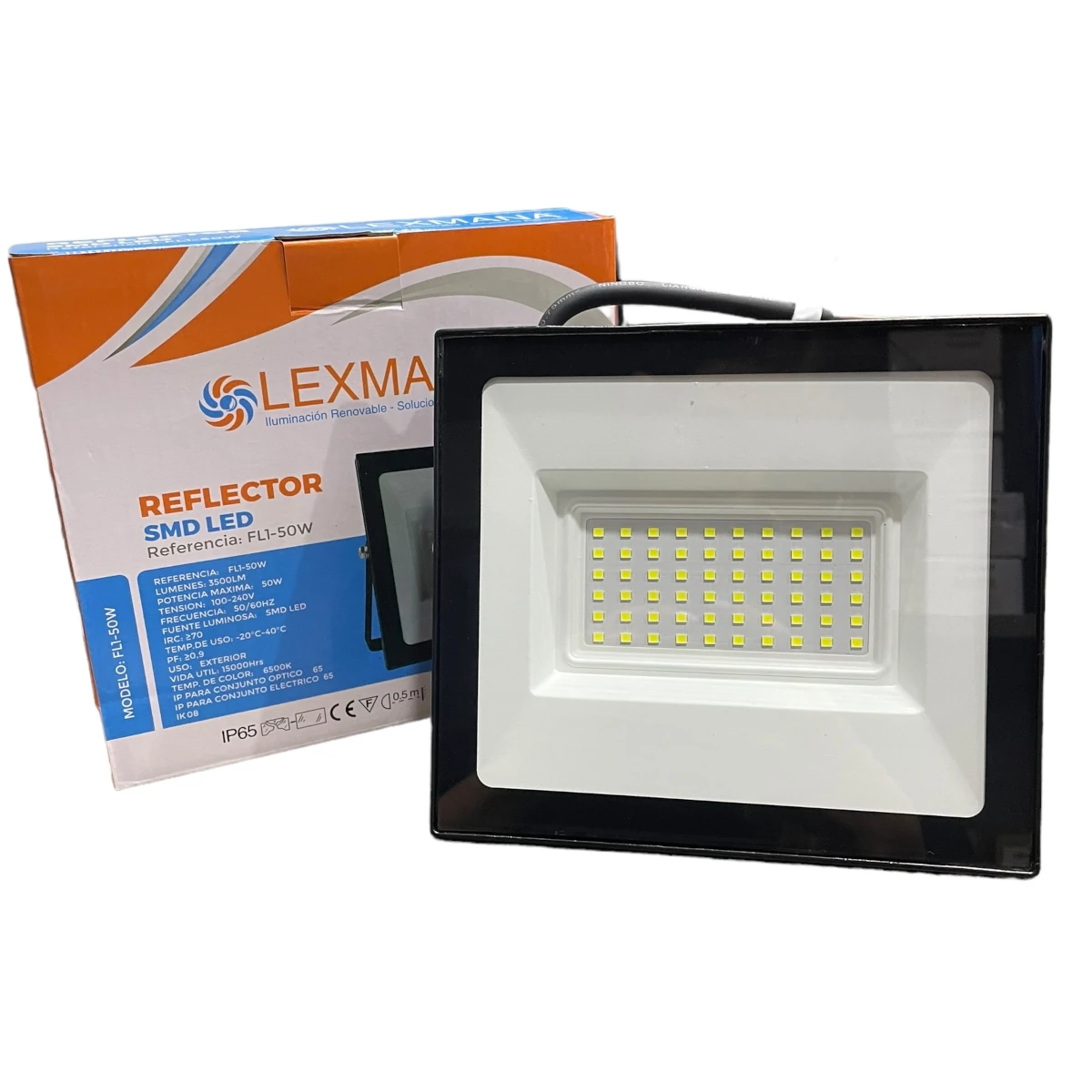 Reflector Led Lexmana 50w Luz Blanca Fria Ip65 1