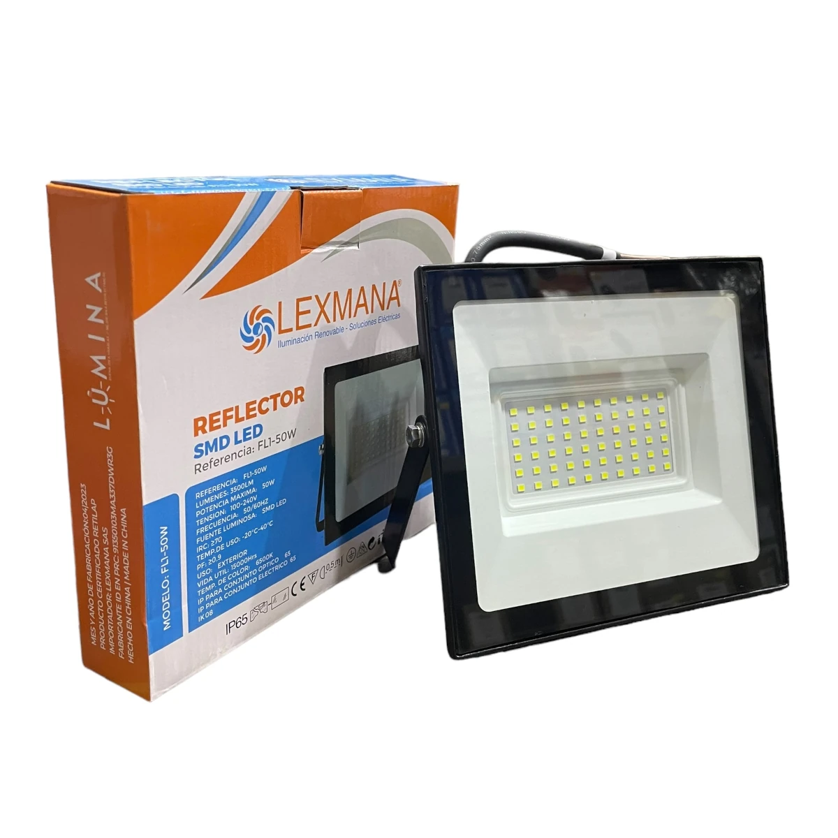 Reflector Led Lexmana 50w Luz Blanca Fria Ip65 1