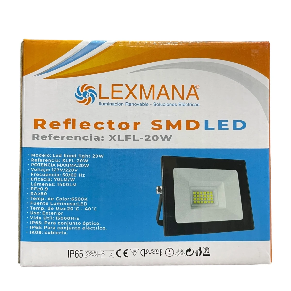 Reflector Lexmana Smd Led Xlfl 20w Luz Blanca Frio Ip65