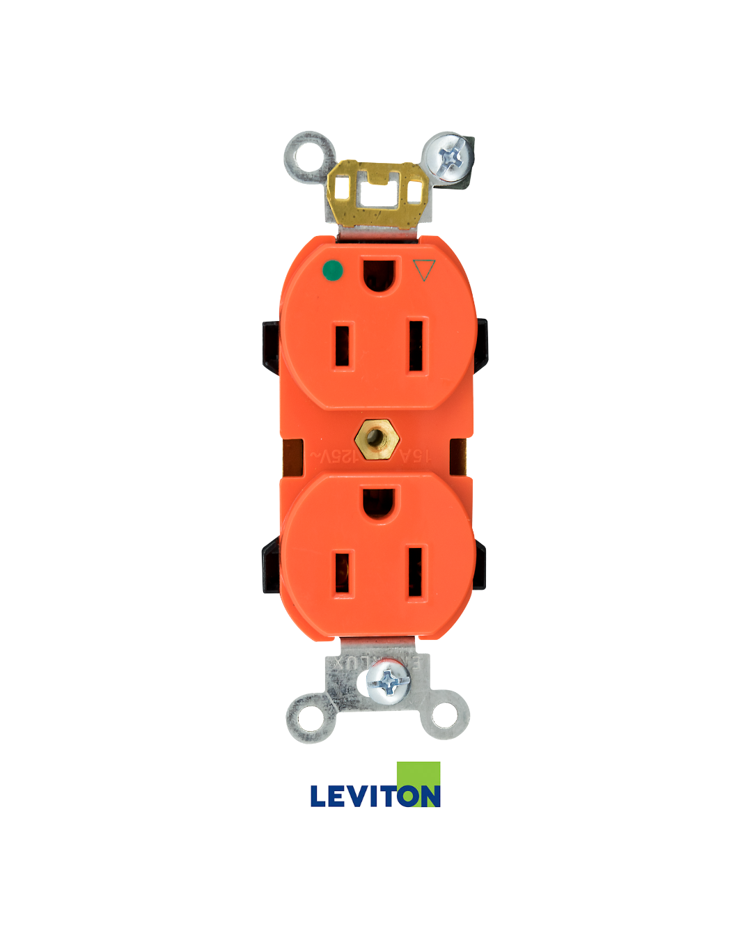 Toma Leviton 15A con Polo a Tierra naranja grado hospitalaria - Image 2