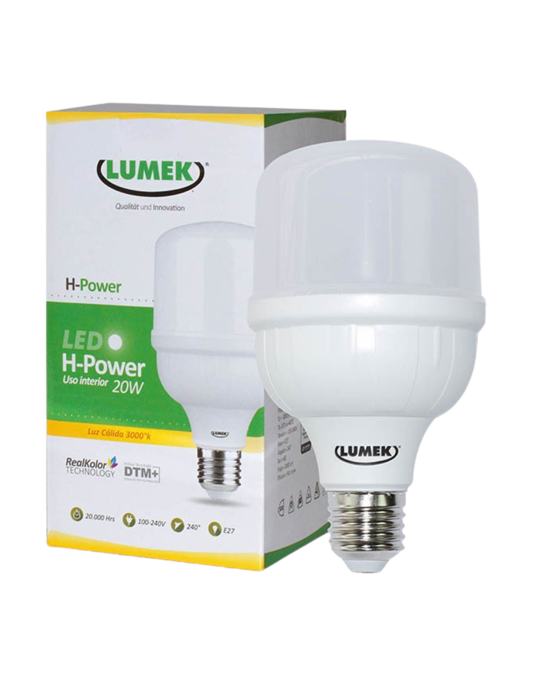 Bombillo LED Eco H Power Lumek 20W 3000K Blanco Calido - Image 2