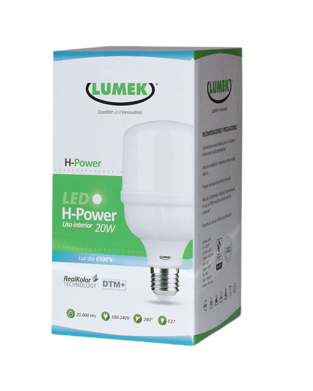 Bombillo LED Eco H Power Lumek 20W 6500K Blanco Frío - Image 3