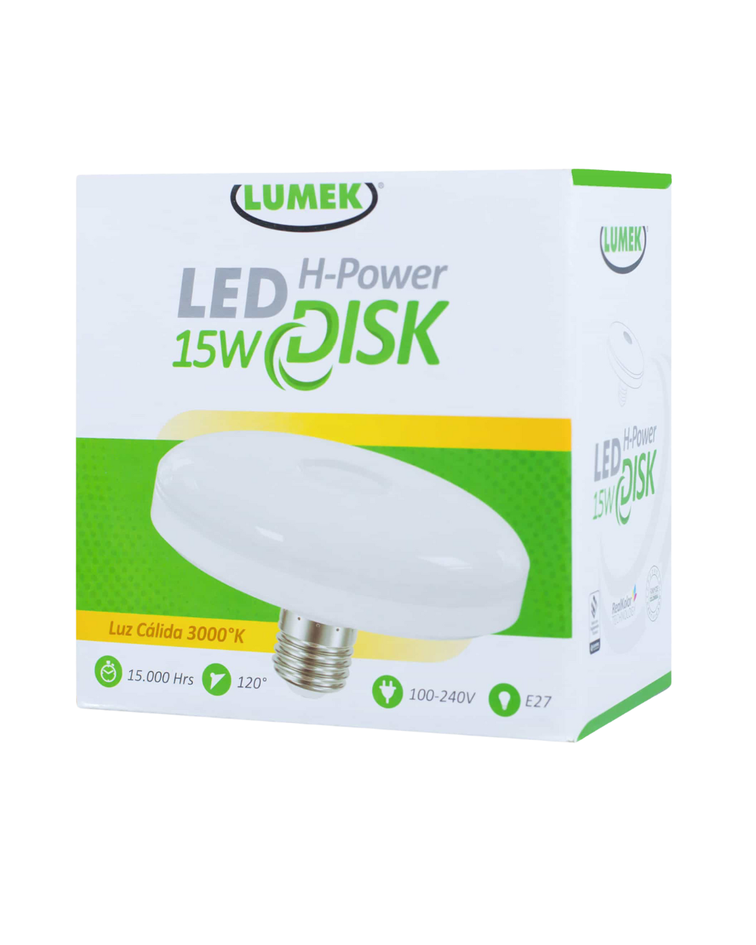 Bombillo LED Eco H Power Disk 15W 3000K Blanco Calido - Image 3