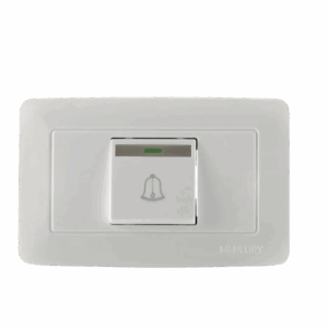 Pulsador Timbre Sencillo Blanco | Mercury.